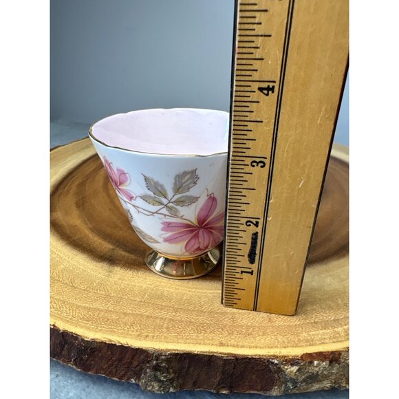 Old Royal Bone China Teacup & Saucer Set Pink Floral Gold Trim England - Picture 11 of 16